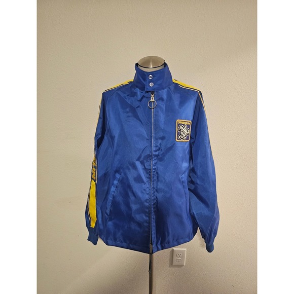 Vintage Swingster Michelin Tires Racing Jacket XL Blue McDonald Tire Mulberry FL
